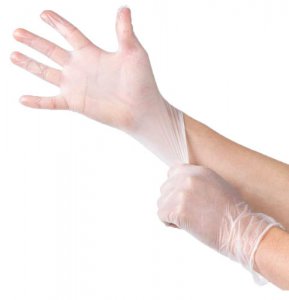 Disposable transparent vinyl gloves - pack of 100