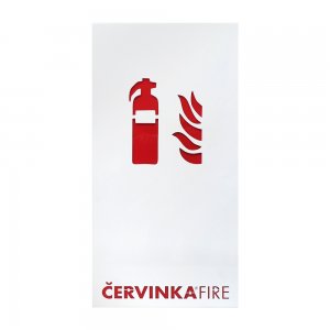 Design wall cover for fire extinguisher white