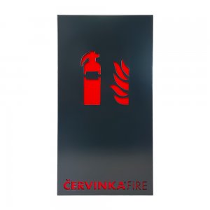Design wall cover for fire extinguisher anthracite