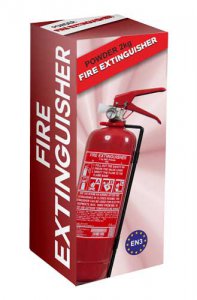 COLOURED CARDBOARD BOX FOR 2 KG FIRE EXTINGUISHER
