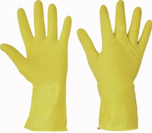 Protective latex gloves