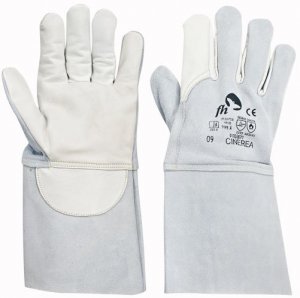 Full leather welding gloves - white