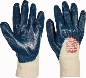 Protective dipped work gloves - blue