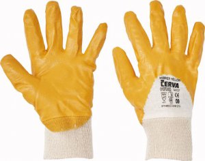 Protective dipped work gloves - yellow
